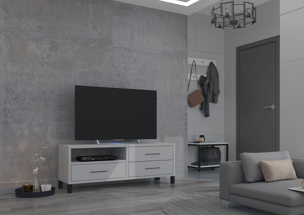 TV Stand ROMA 3S grey