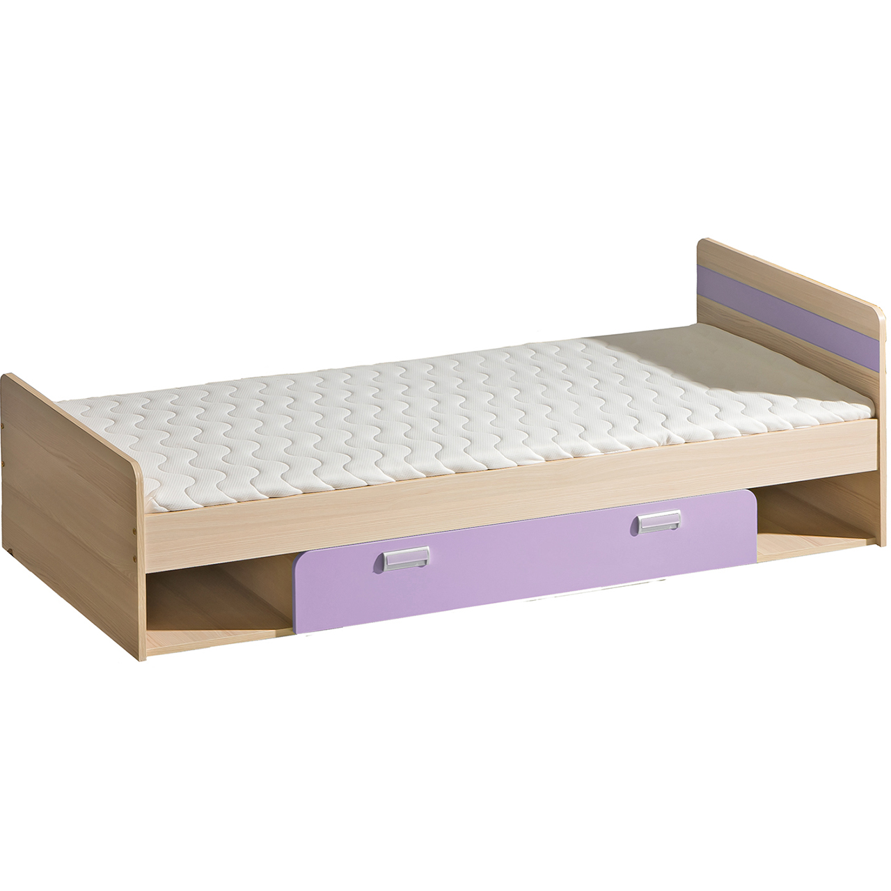 Bed with storage LOREN LR13 ash / violet