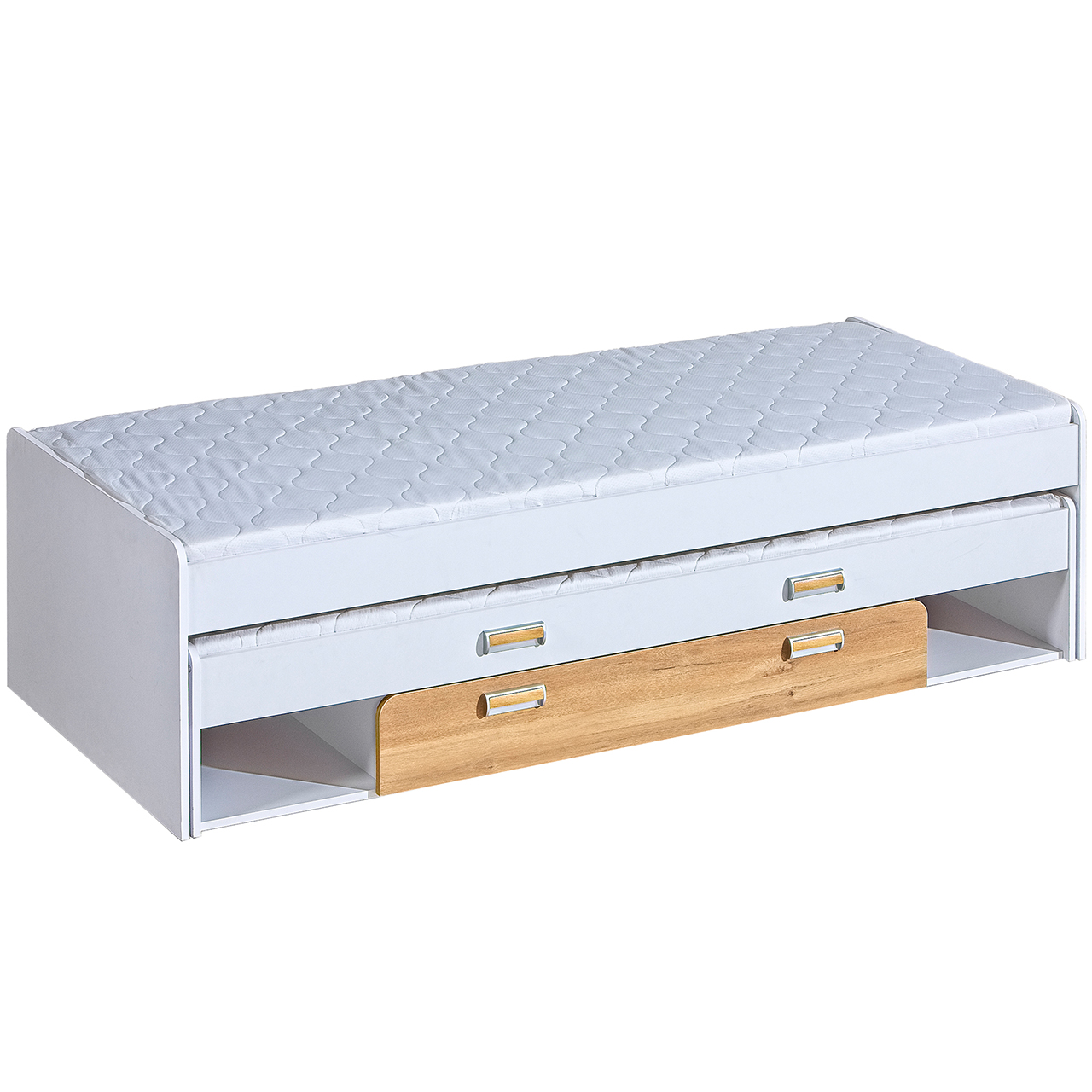Bunk bed with storage LOREN LR16 white / oak nash