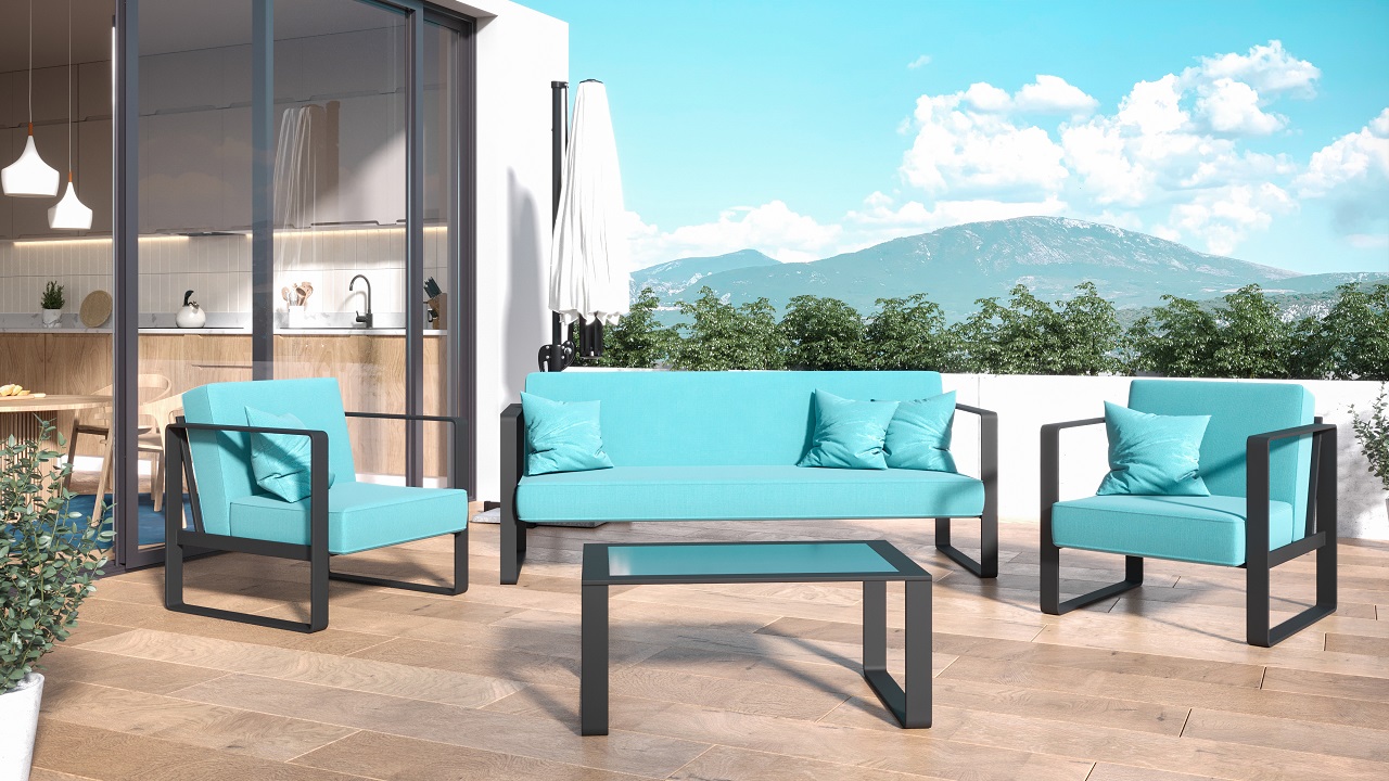 Garden furniture set 1+3+1 GARDENO kanaria 7020 + coffee table