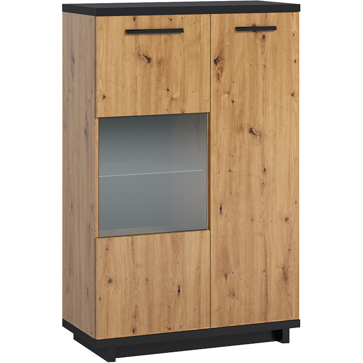 Display cabinet INES IN06 artisan oak / black