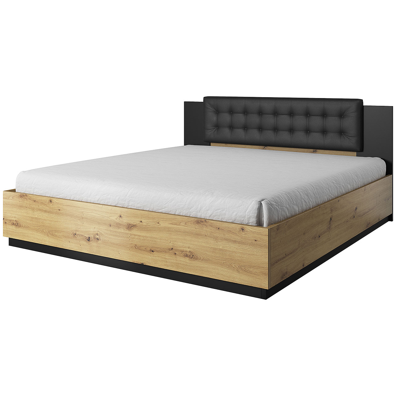Bed 180x200 SIGMA SG32 artisan oak / black