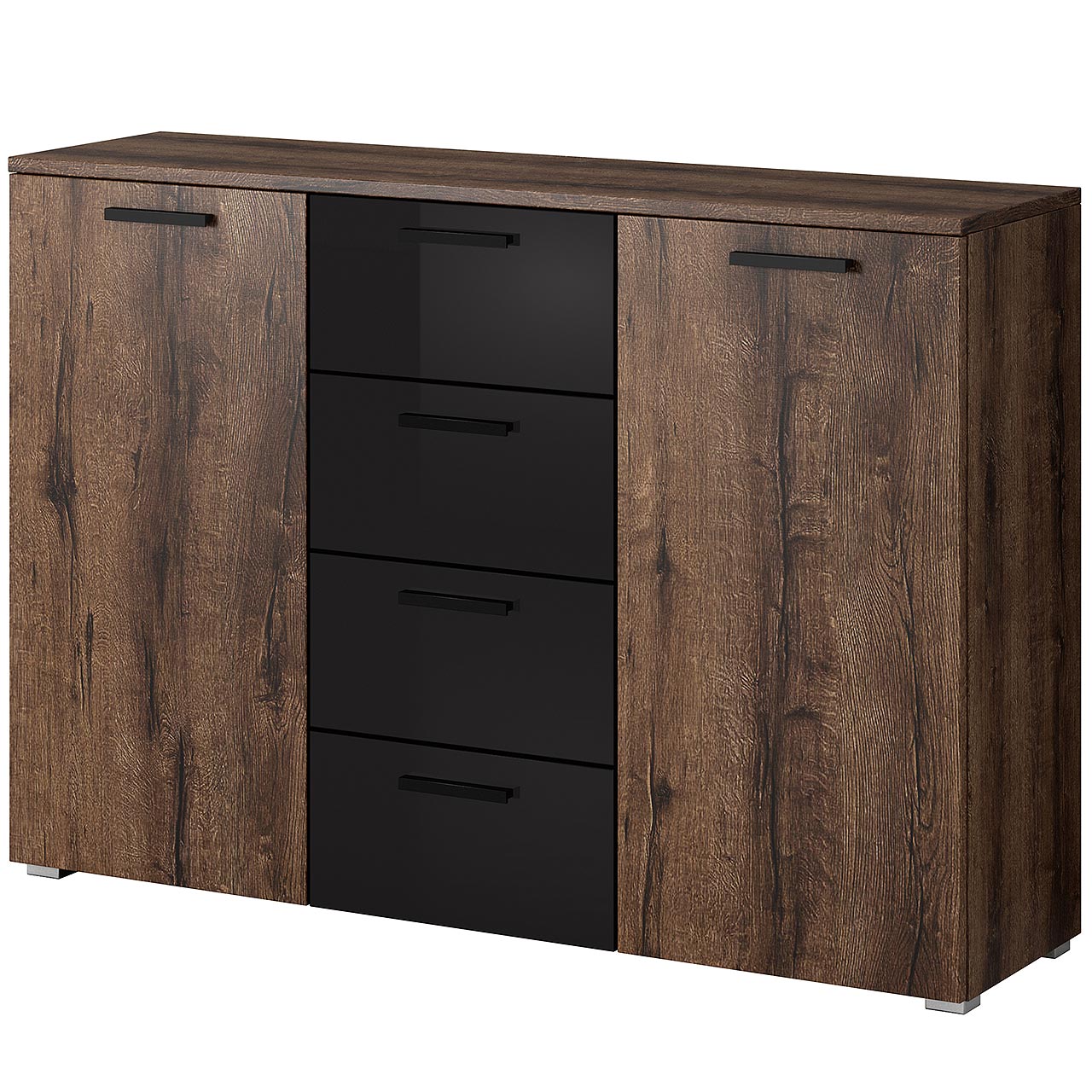 Storage cabinet GALAXY GX26 monastery oak / black