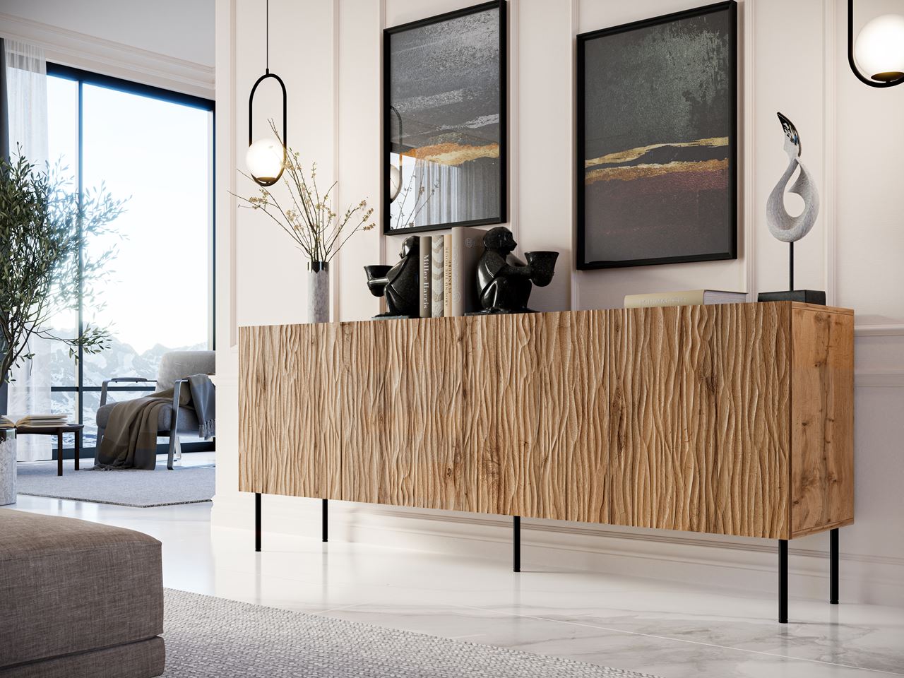 JUNGLE 190 chest of drawers wotan oak