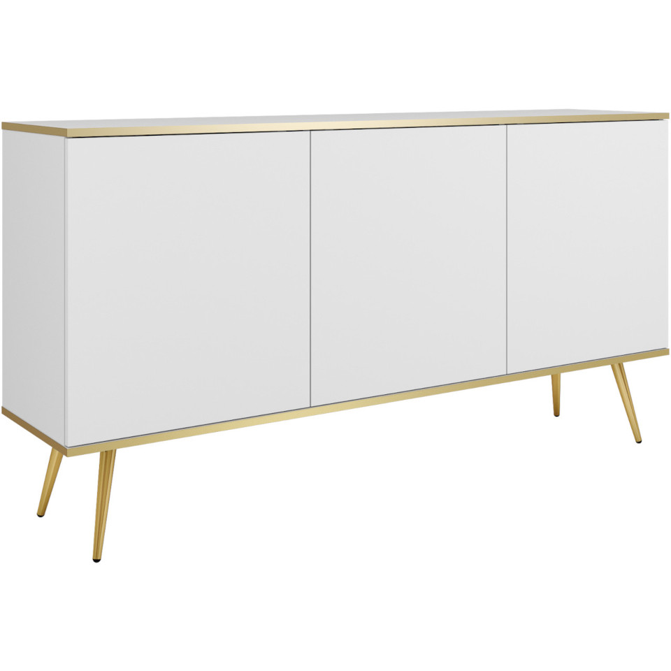 ara k160 chest of drawers white gold