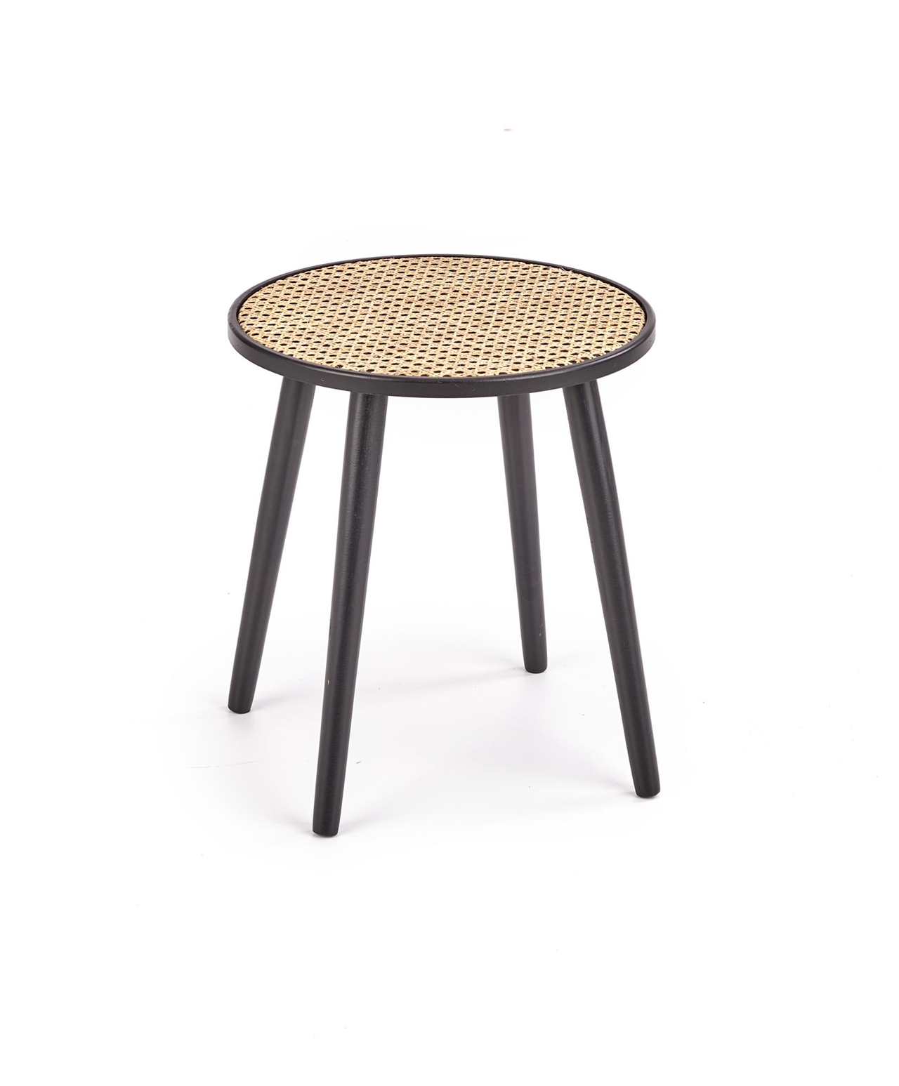 JAKARTA coffee table black / natural rattan