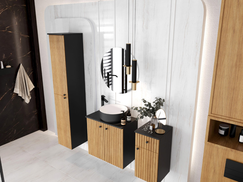 asto bathroom black oak