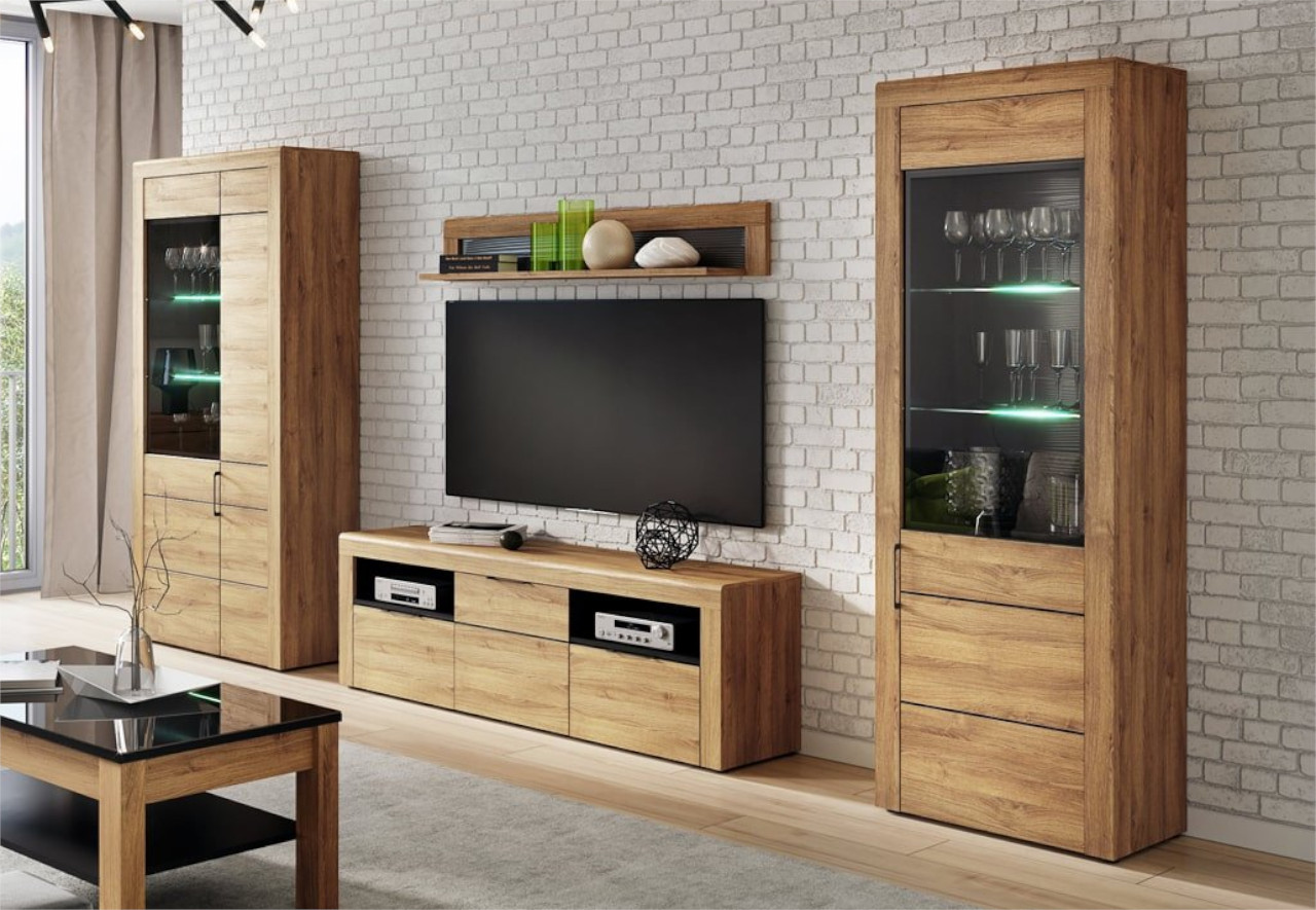 Living Room Furniture KAMA 2 camargue oak / black