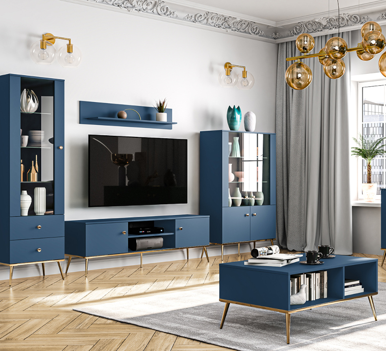 Soler 1 dark blue living room furniture