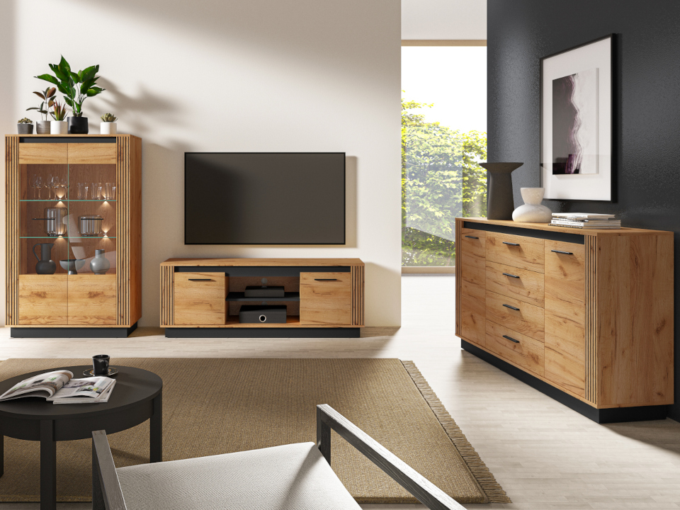 Ursa 1 gold craft oak black living room furniture
