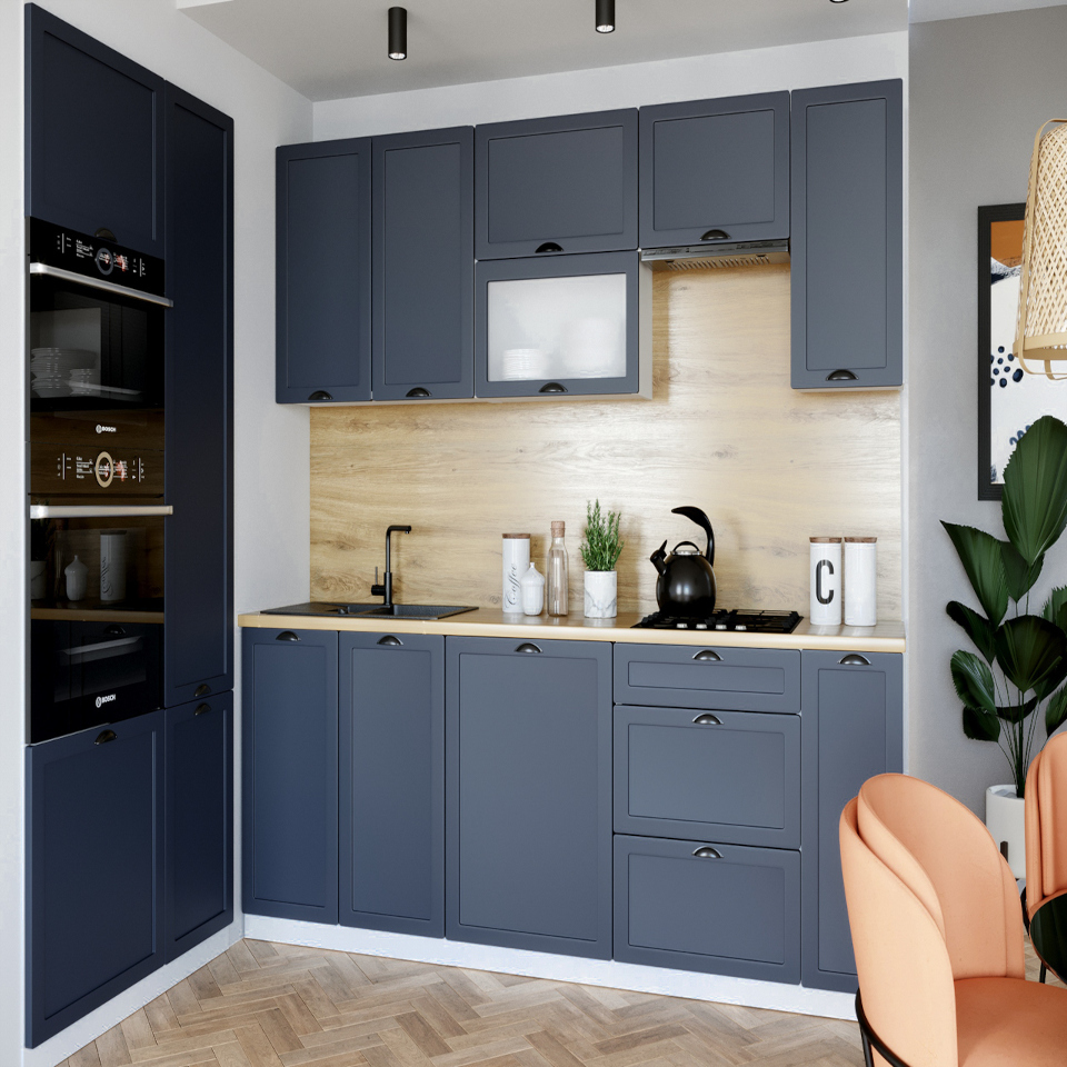 furniture system kitchen adele medium navy blue matt