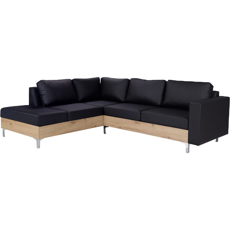 Orlean Wood Soft 11 Oak Artisan Corner Sofa Left