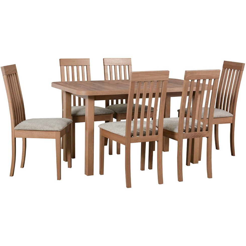 table ds13 light walnut laminate chairs k37 light walnut 35a