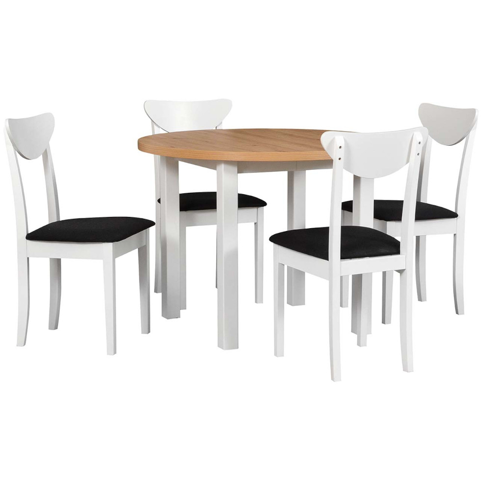 ds25 artisan table laminate white dk45 chairs white 13b