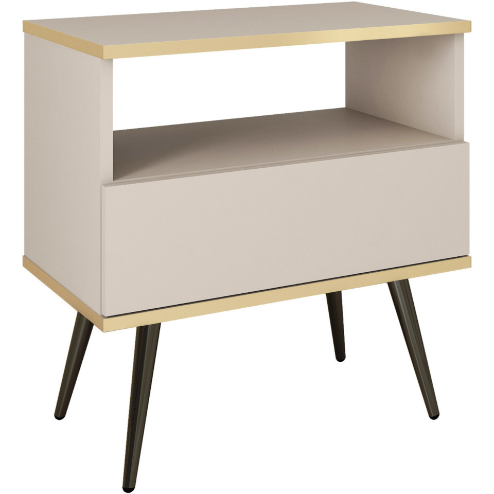 ara s54 bedside table, black lilac