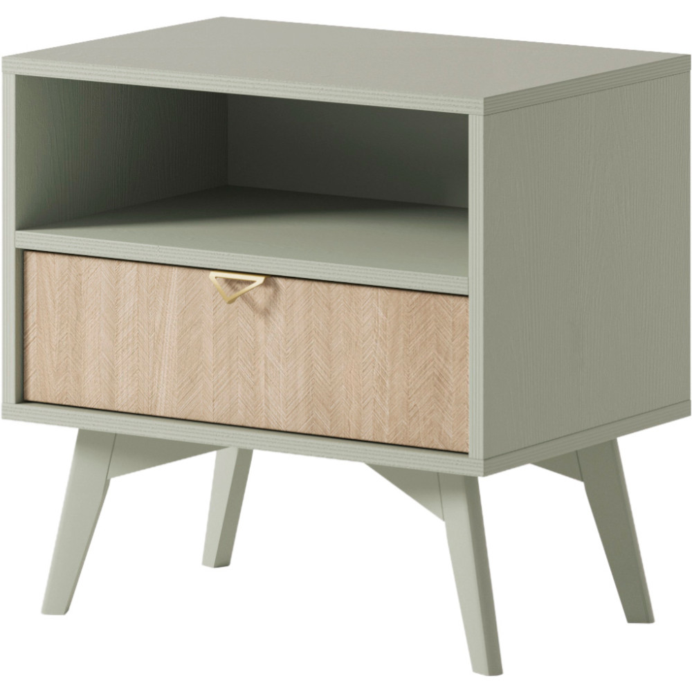 Bedside table WALD 06 eucalyptus / scandi
