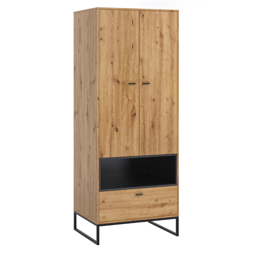 Olivier OE 01 Wardrobe Artisan Oak Black