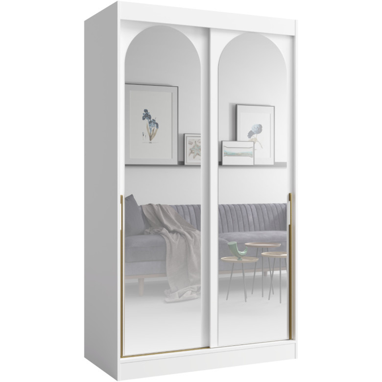 sliding wardrobe 120 mogi white gold