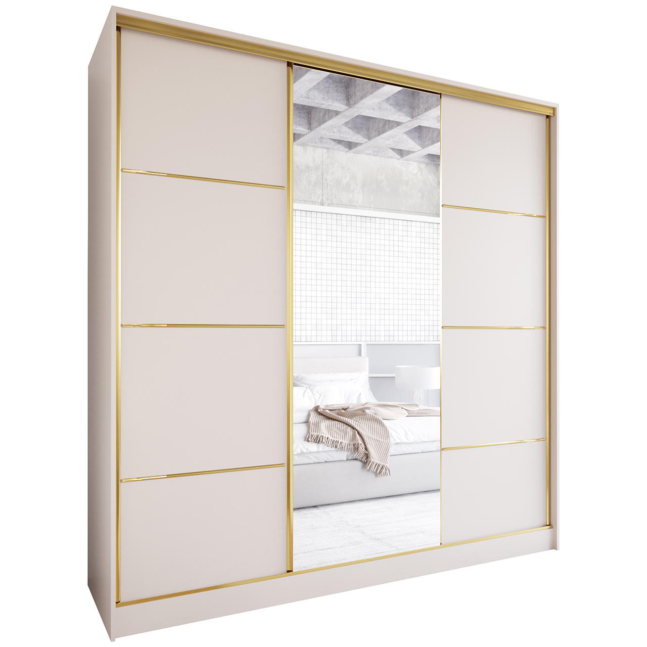 trivi wardrobe 180 200 cashmere gold2