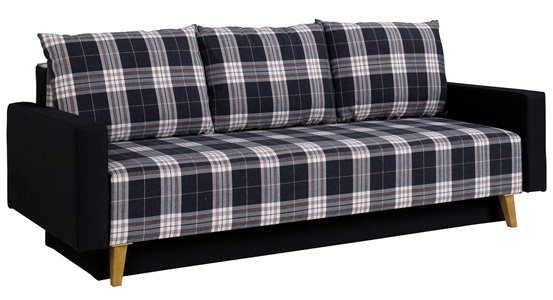 Children's bed with storage for bedding