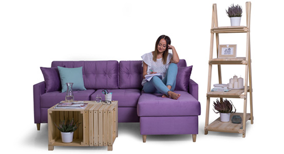 Practical corner sofa with sleeping function