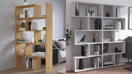 Stepped shelf - a functional and designer piece of furniture